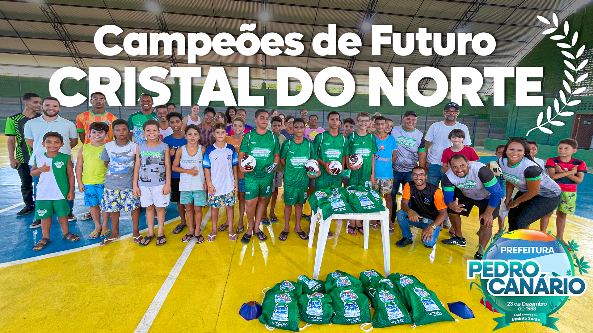 NOTÍCIA: Secretaria de Esporte realiza entrega de kits do Projeto Campeões de Futuro em Cristal do Norte
